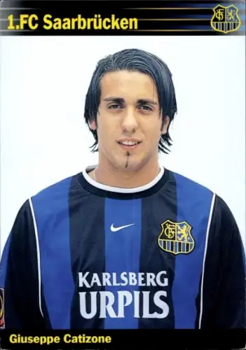Autogrammkarte Fußballer Giuseppe Catizone, 1. FC Saarbrücken,  Autogramm