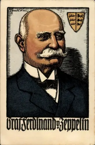 Künstler Ak Ferdinand Graf von Zeppelin