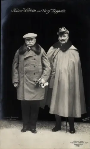 Ak Kaiser Wilhelm II. mit Graf Zeppelin, Standportrait, Liersch 2067