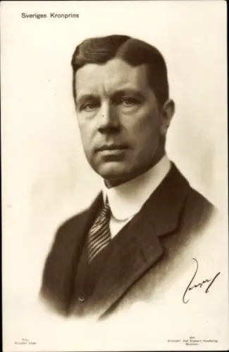 Ak Kronprinz Gustav Adolf von Schweden, Portrait