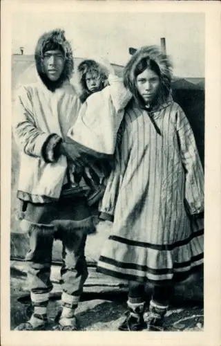 Ak Alaska USA, Esquimaux des Iles du Détroit de Behring