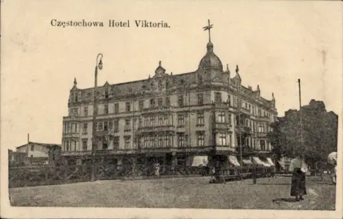 Ak Częstochowa Tschenstochau Schlesien, Hotel Viktoria