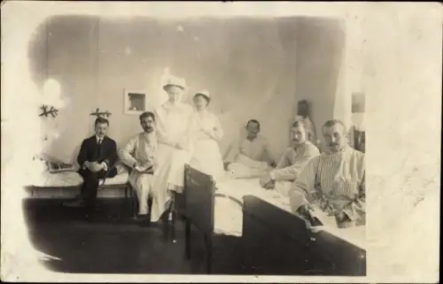 Ak Koźle Cosel Oberschlesien, Lazarett, Kriegsversehrte