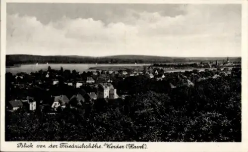 Ak Werder an der Havel, Blick von der Friedrichshöhe,  Landschaft, 