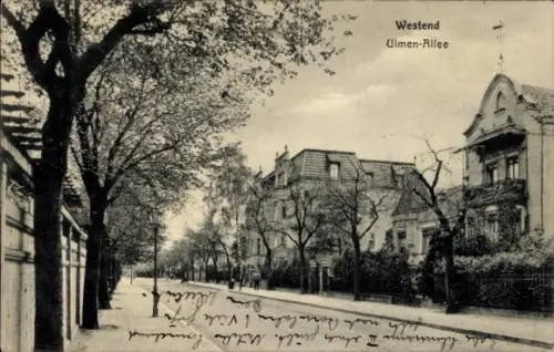 Ak Berlin Charlottenburg Westend, Ulmen-Allee