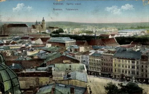 Ak Kraków Krakau Polen,  Gesamtansicht, Stadtansicht, Dächer, Gebäude