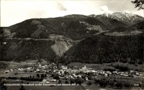 Ak Obervellach in Kärnten,  Tauernbahn, Säuleck 3087 m, Sommerfrische