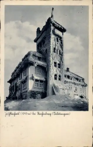Ak Reichenberg in Böhmen Liberec Tschechien, Jeschkenhaus, 1010 m,  prächtige Rundsicht, Deutsche