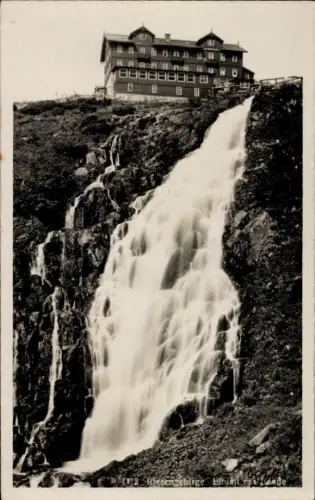 Ak Špindlerův Mlýn Spindlermühle Riesengebirge Reg. Königsgrätz, Labská bouda, Elbfallbaude