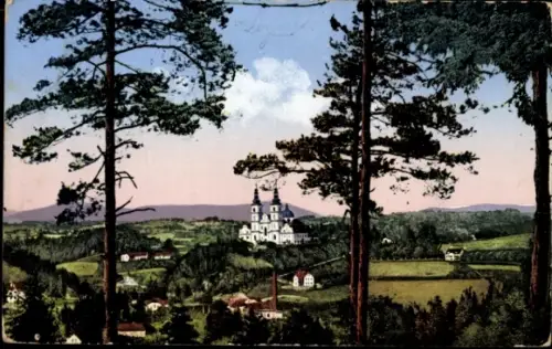 Ak Dobrá Voda u Horní Stropnice Brünnl Strobnitz Südböhmen, Maria Trost, Gesamtansicht