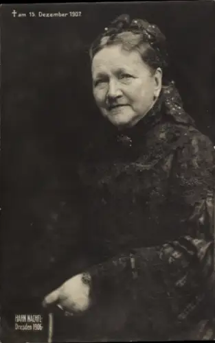Ak Königin-Witwe Carola von Sachsen, Portrait