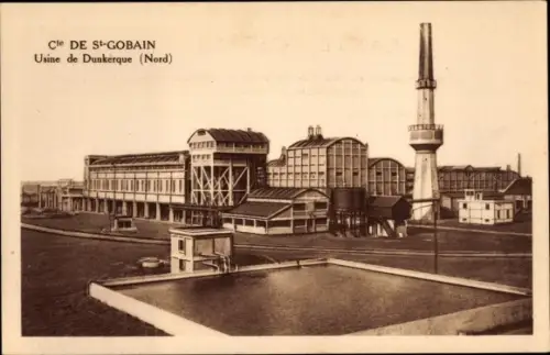 Ak Dunkerque Dünkirchen Nord, Usine, Cie. de Saint Gobain
