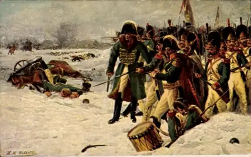 Künstler CPA Souvenir de 1812, Napoleon en Russie