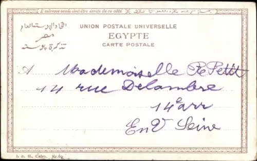 Ak Ägypten, Native Omnibus, Pferdewagen