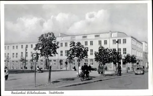 Ak Wilhelmshaven in Niedersachsen, Partie am Stadttheater