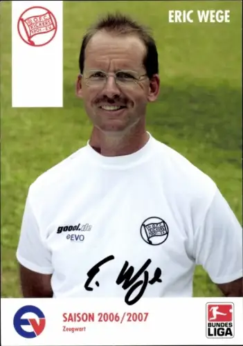 Autogrammkarte Zeugwart Eric Wege, Kickers Offenbach, Autogramm