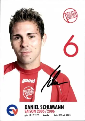 Autogrammkarte Fußballer Daniel Schumann, Kickers Offenbach, Autogramm