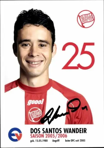 Autogrammkarte Fußballer Dos Santos Wandeir, Kickers Offenbach, Autogramm