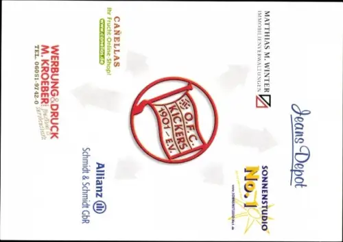 Autogrammkarte Trainer Lars Schmidt, Kickers Offenbach, Autogramm