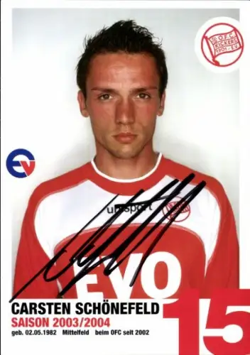 Autogrammkarte Fußballer Carsten Schönefeld, Kickers Offenbach, Autogramm