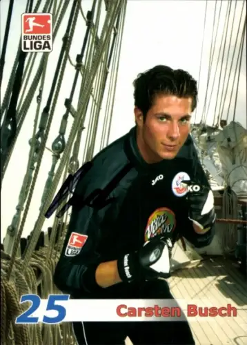 Autogrammkarte Fußballer Carsten Busch, FC Hansa Rostock, Autogramm