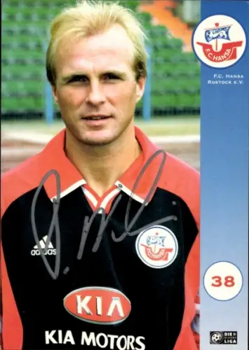 Autogrammkarte Fußballer Peter Wibran, FC Hansa Rostock, Autogramm