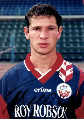 Autogrammkarte Fußballer Borislav Tomoski, FC Hansa Rostock, Autogramm