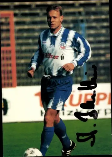 Autogrammkarte Fußballer Steffen Benthin, FC Hansa Rostock, Autogramm
