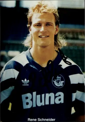 Autogrammkarte Fußballer Rene Schneider, FC Hansa Rostock, Autogramm