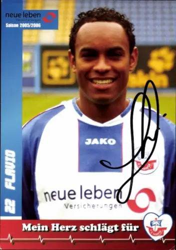 Autogrammkarte Fußballer Flavio, FC Hansa Rostock, Autogramm