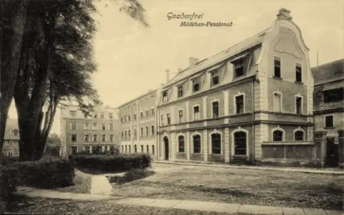 Ak Piława Górna Gnadenfrei Schlesien, Mädchen-Pensionat