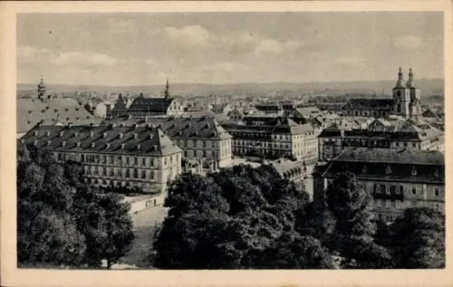 Ak Fulda in Hessen, Stadtansicht, Bäume,  Gebäude, Schwarz-Weiß-Foto