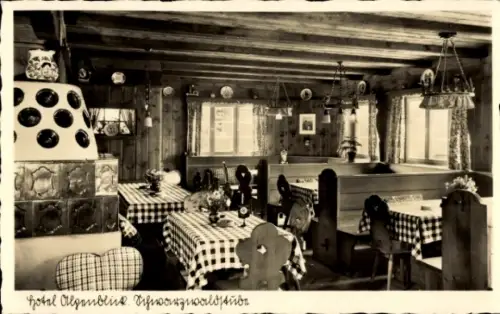 Ak Höchenschwandt im Schwarzwald, Hotel Alpenblick, Schwarzwaldstube