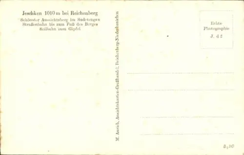 Ak Ještěd Jeschken Region Reichenberg, Seilbahn, Gesamtansicht