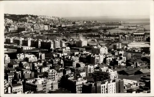 Ak Algier Alger Algerien, Blick auf die Stadt, Hafenansicht, viele Gebäude, Alger