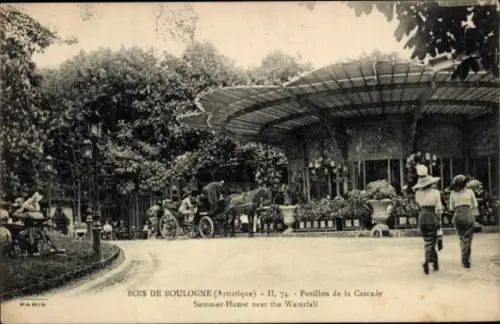 CPA Paris XVIe, Bois de Boulogne, Pavillon de la Cascade