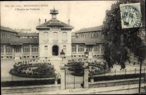 CPA Boulogne sur Seine Hauts de Seine, L'Hospice des Vieillards