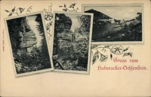 Ak Reinhardsmunster Reinhardsmünster Elsass Bas-Rhin, Haberacker Ochsenstein, Felsen