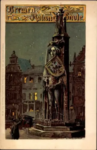 Künstler Ak Diemer, Zeno, Hansestadt Bremen, Roland