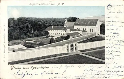 Ak Rosenheim Oberbayern, Kapuzinerkloster, Gruss aus   von K. Frank