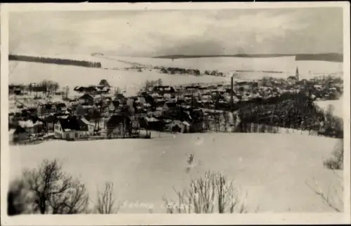 Foto Ak Sehma Sehmatal im Erzgebirge, Totalansicht, Winter
