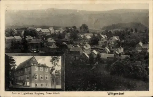 Ak Wittgendorf Zittau in Sachsen, Gast- u. Logiethaus Burgberg, Oskar Mönch