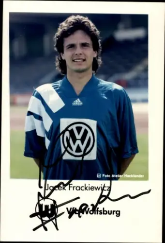 Autogrammkarte Fußballer Jacek Frackiewicz, VfL Wolfsburg, Autogramm
