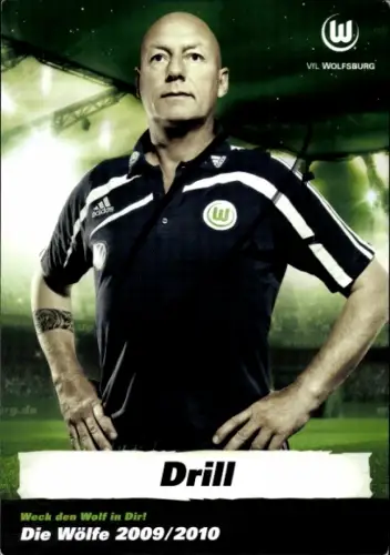 Autogrammkarte Masseur Jörg Drill, VfL Wolfsburg, Autogramm
