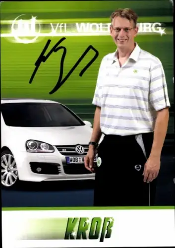 Autogrammkarte Masseur Manfred Kroß, VfL Wolfsburg, Autogramm