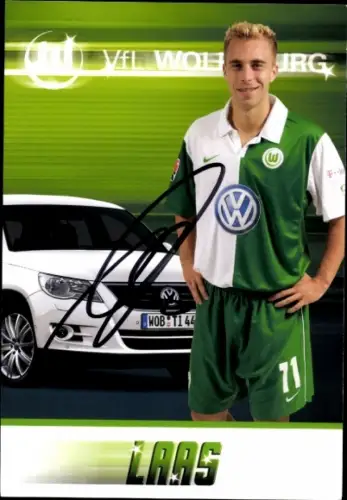Autogrammkarte Fußballer Alexander Laas, VfL Wolfsburg, Autogramm