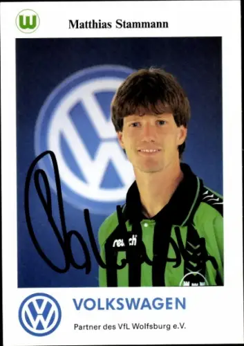 Autogrammkarte Fußballer Matthias Stammann, VfL Wolfsburg, Autogramm