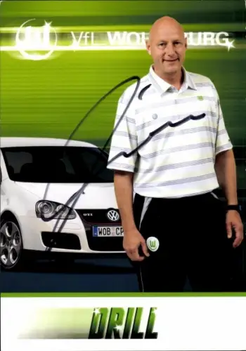 Autogrammkarte Masseur Jörg Drill, VfL Wolfsburg, Autogramm
