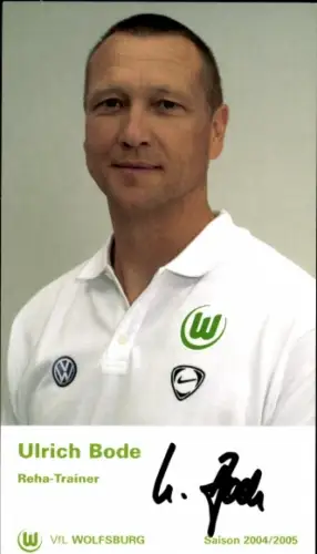 Autogrammkarte Reha Trainer Ulrich Bode, VfL Wolfsburg, Autogramm