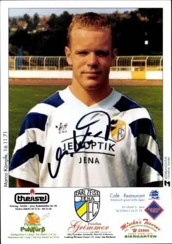 Autogrammkarte Fußballer Marco Kämpfe, FC Carl Zeiss Jena, Autogramm